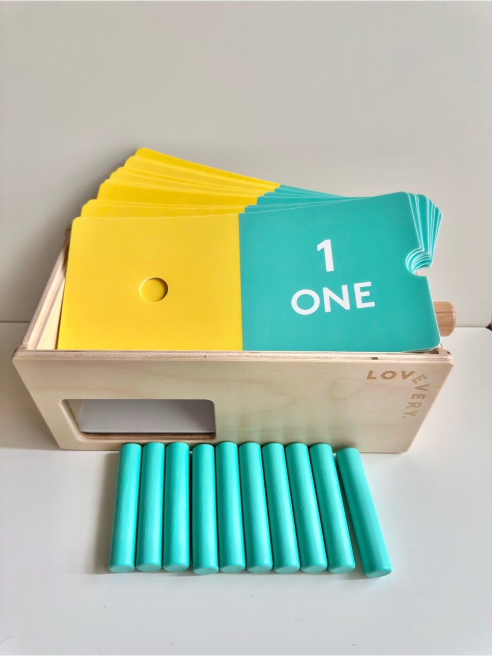 Lovevery Wooden Peg Counting Box